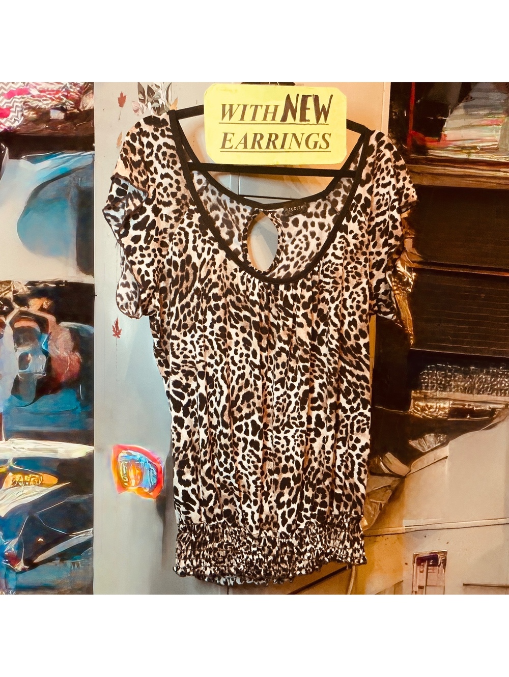XL Tigger Top & Tiger Eye Earrings